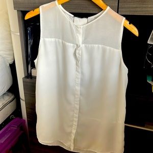 Tahari blouse white size M